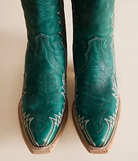 Zigzag Leather Western Boot