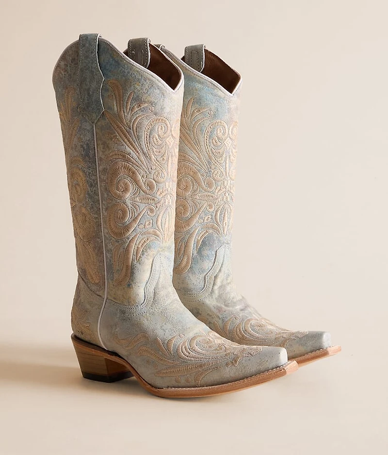 Filigree Leather Cowboy Boot