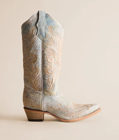 Filigree Leather Cowboy Boot
