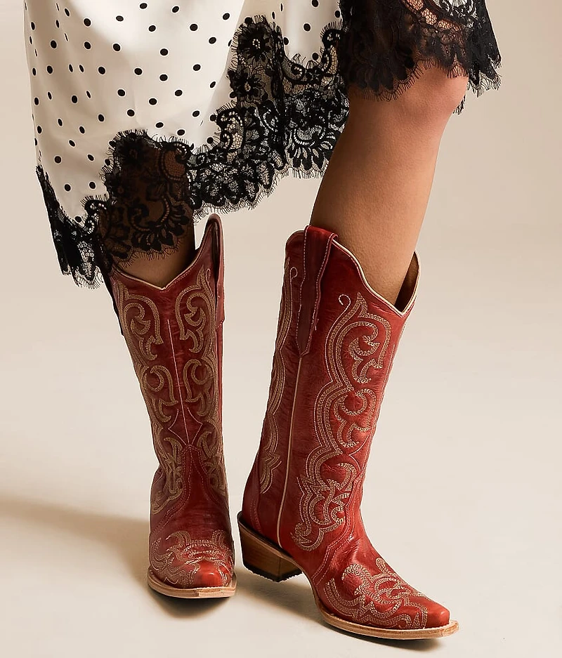 Filigree Leather Western Boot