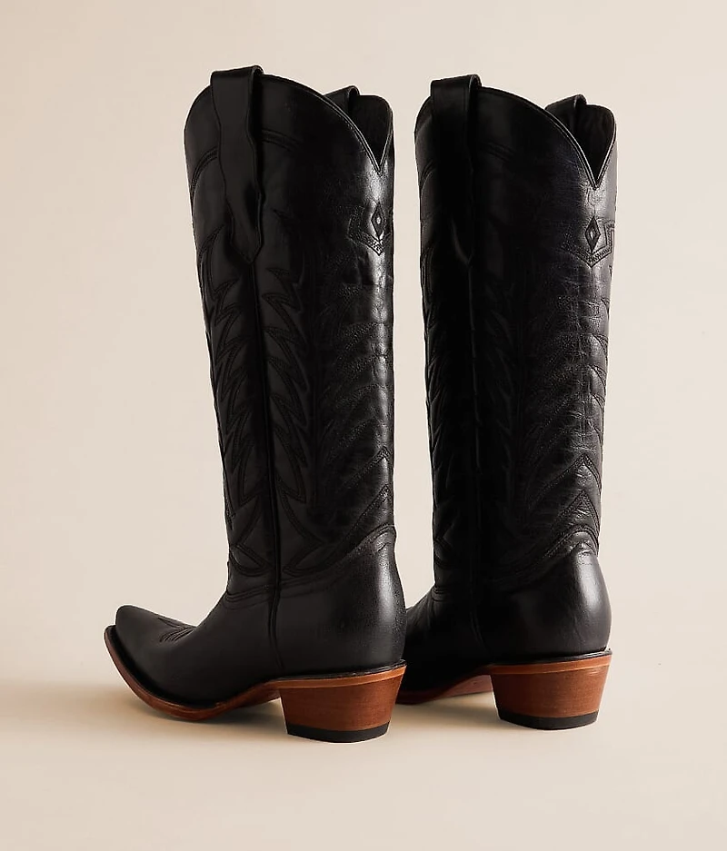 Embroidered Leather Western Boot
