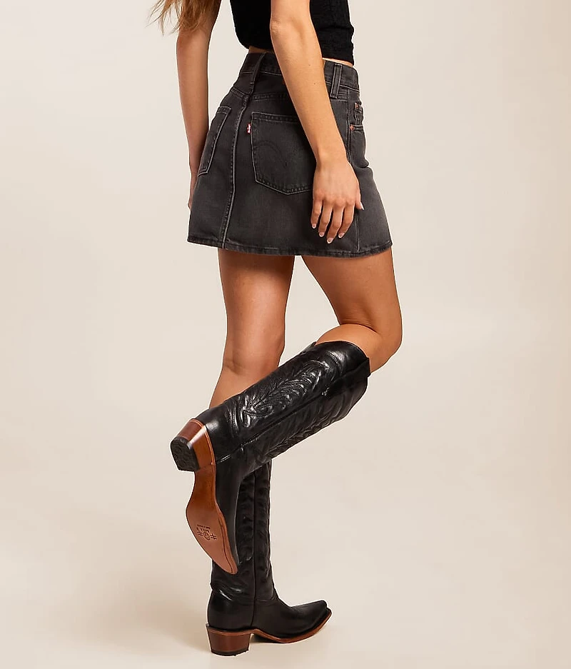 Embroidered Leather Western Boot