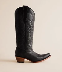 Embroidered Leather Western Boot