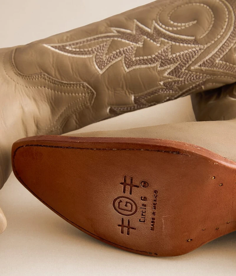 Embroidered Leather Western Boot