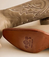 Embroidered Leather Western Boot