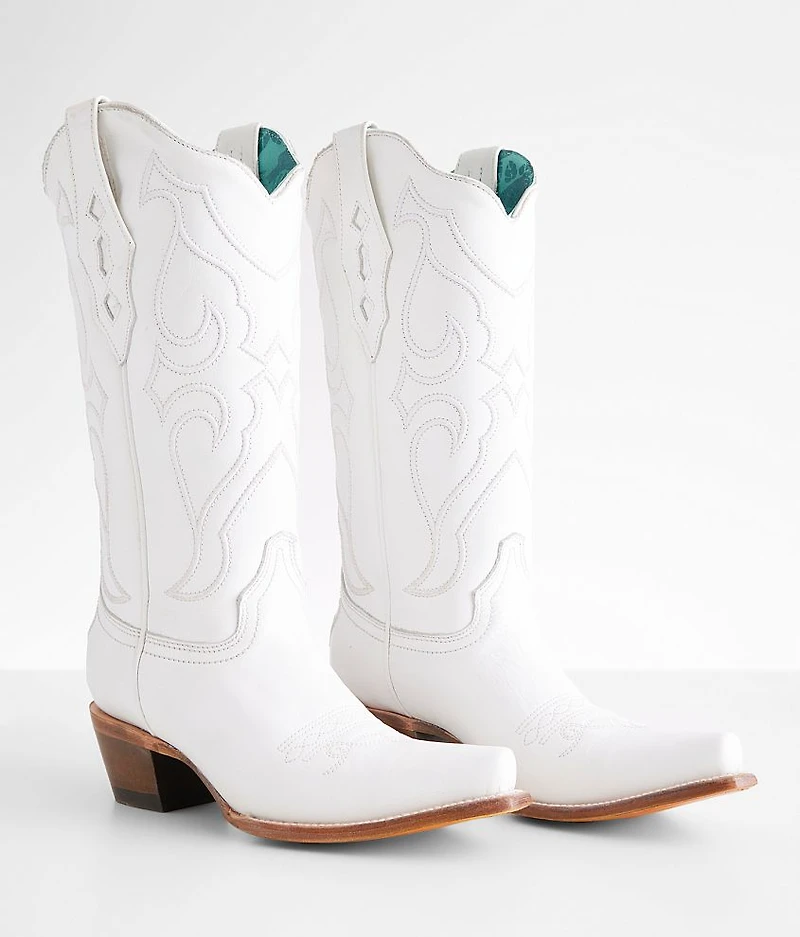 Embroidered Leather Western Boot
