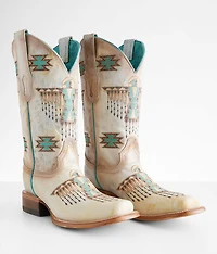 Southwestern Embroidered Western Leather Boot