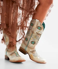 Southwestern Embroidered Western Leather Boot