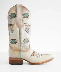 Southwestern Embroidered Western Leather Boot