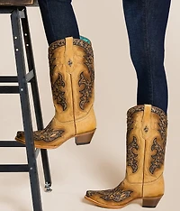 Leopard Western Leather Studded Boot