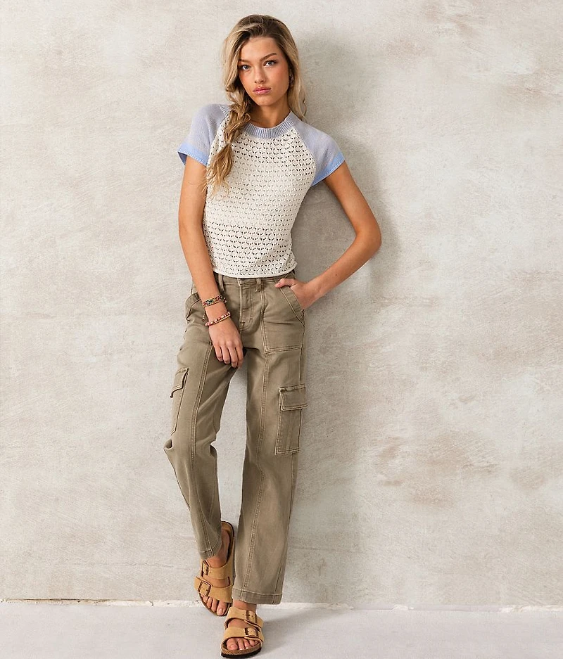 Pointelle Raglan Sweater