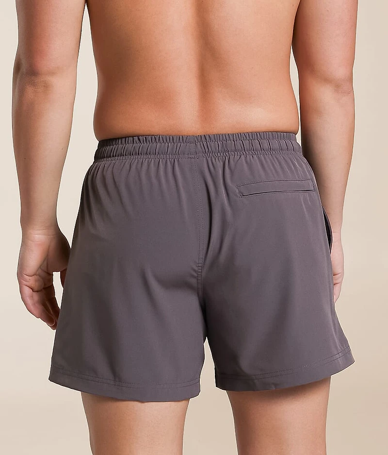 Solid Stretch Swim Trunks