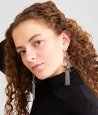 Double Star Drop Earring