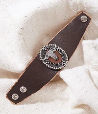 Steer Head Leather Bracelet