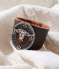 Steer Head Leather Bracelet