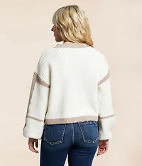 Front Tie Cropped Cardigan Sweater