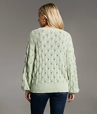 Pointelle Boatneck Sweater