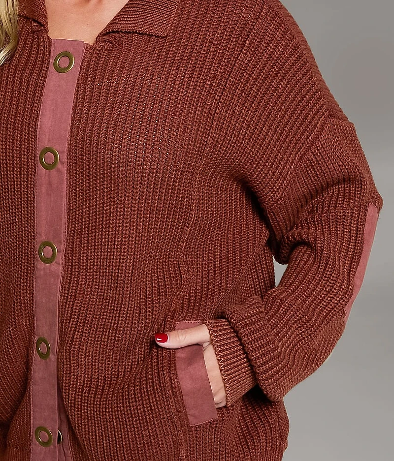 Prep Edit - Snap Down Cardigan Sweater
