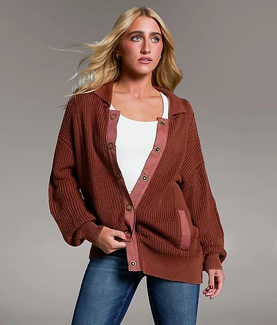 Prep Edit - Snap Down Cardigan Sweater