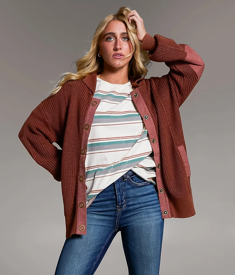 Prep Edit - Snap Down Cardigan Sweater