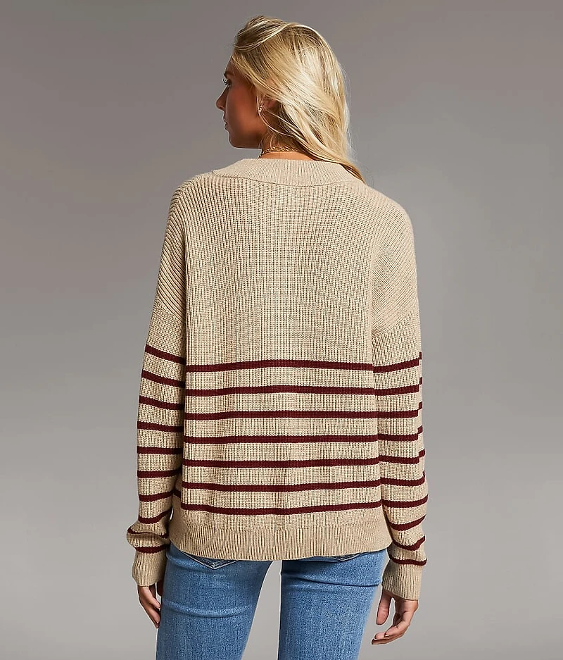 Striped Henley Sweater