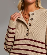 Striped Henley Sweater