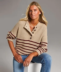 Striped Henley Sweater