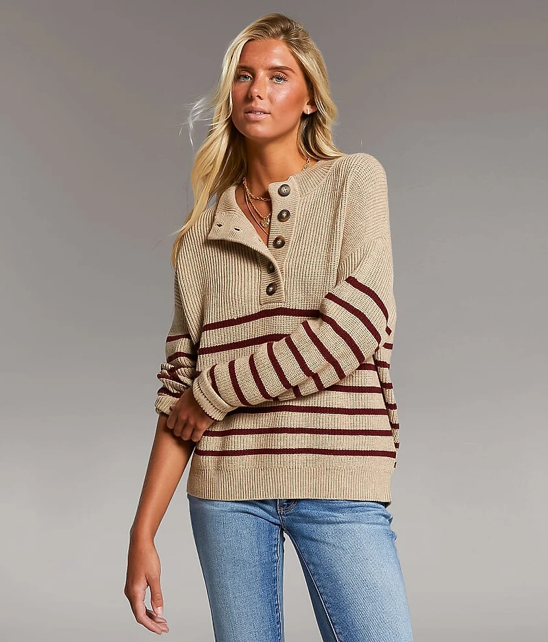 Striped Henley Sweater
