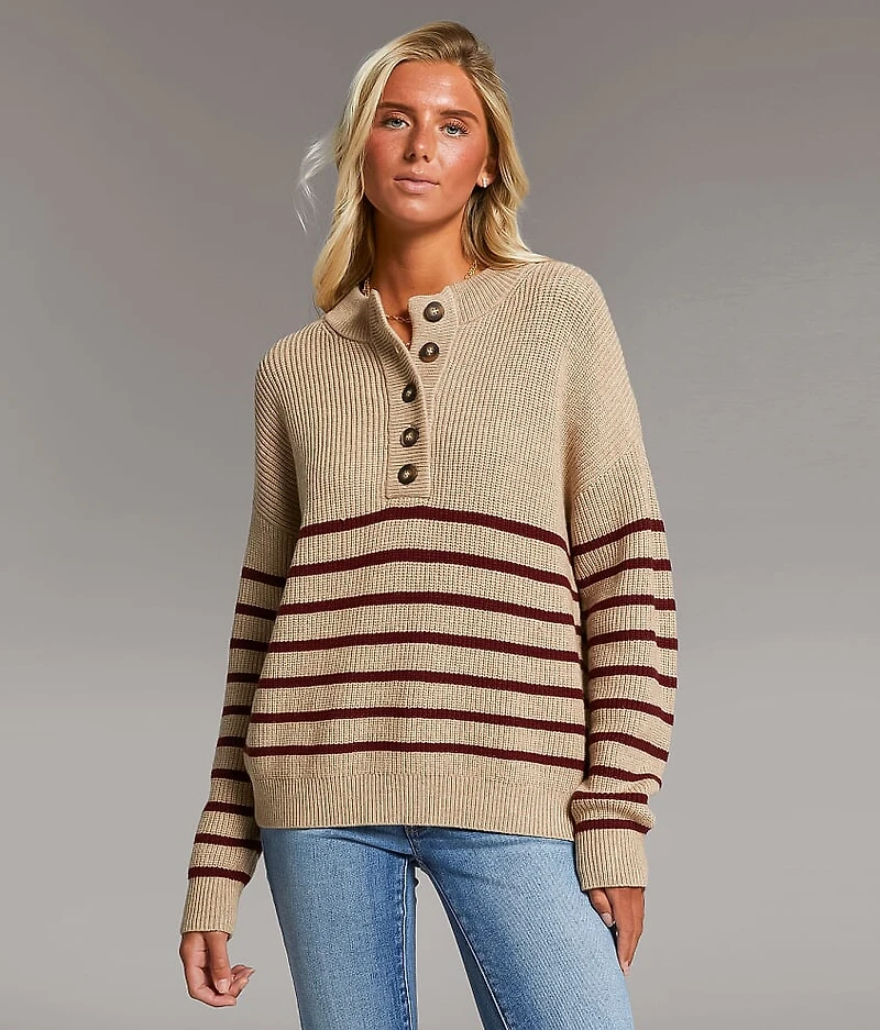 Striped Henley Sweater