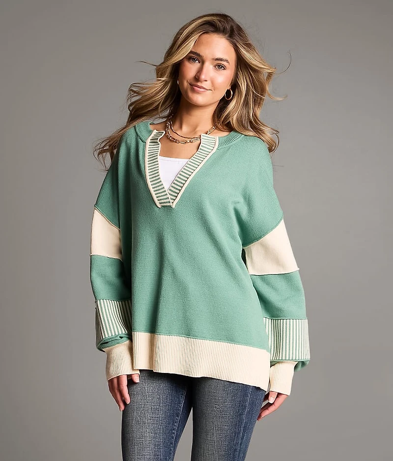 Split Neck Sweater