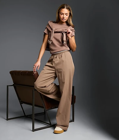 Wide Leg Track Pant