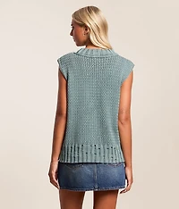Mixed Weave Sweater Vest