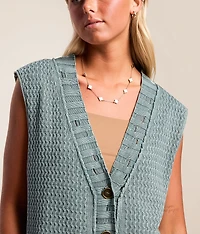 Mixed Weave Sweater Vest
