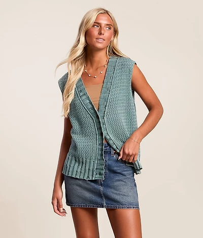 Mixed Weave Sweater Vest