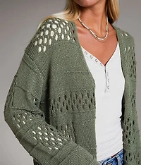 Pointelle Cardigan Sweater