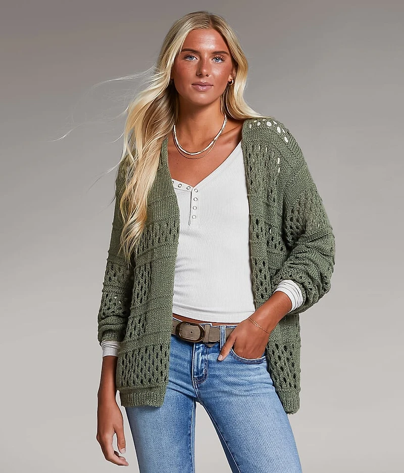 Pointelle Cardigan Sweater