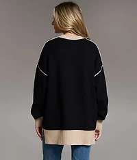 Color Block Oversized Sweater