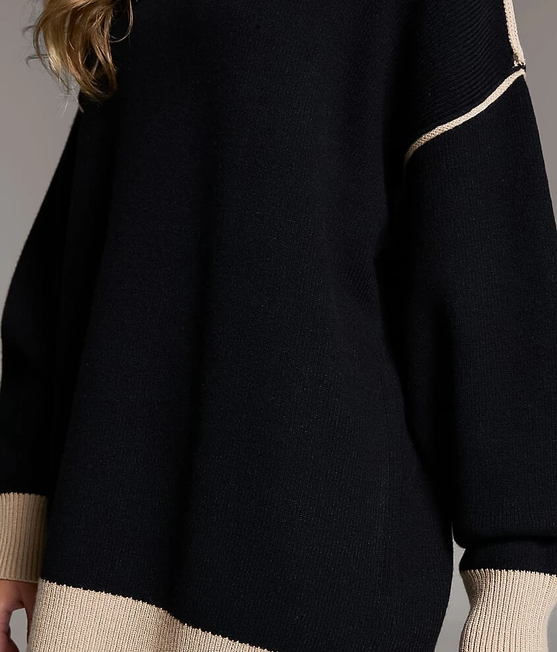 Color Block Oversized Sweater