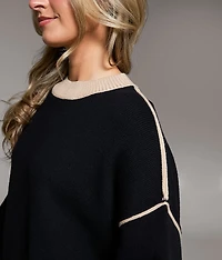 Color Block Oversized Sweater