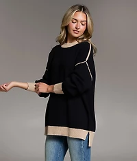 Color Block Oversized Sweater