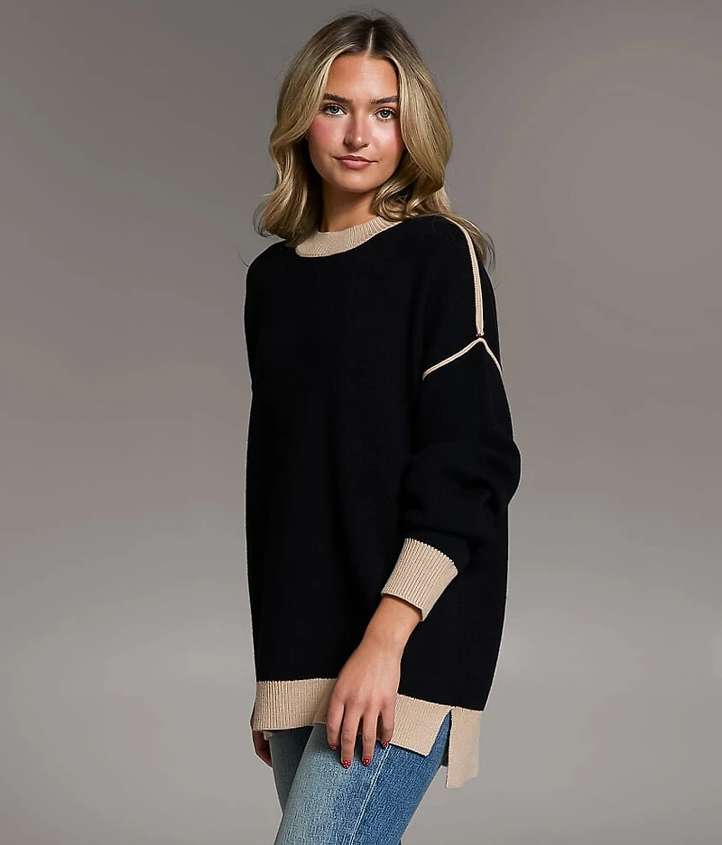 Color Block Oversized Sweater