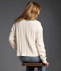 Refined Edit - Mixed Stitch Cardigan Sweater