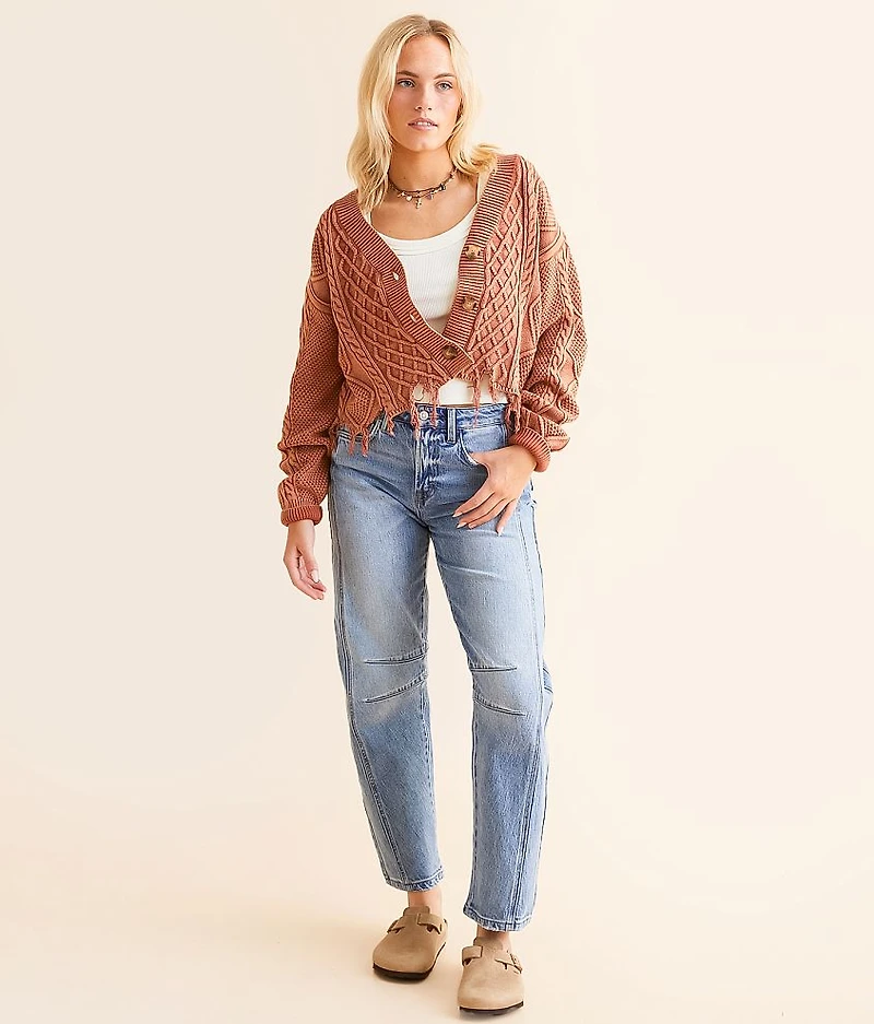 Destructed Cable Knit Sweater