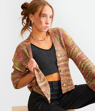 Space Dye Cardigan Sweater