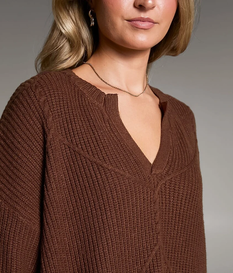 Prep Edit - Window Pane Ribbed Sweater