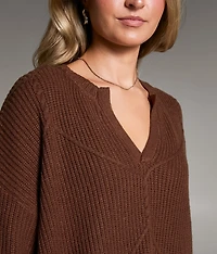 Prep Edit - Window Pane Ribbed Sweater