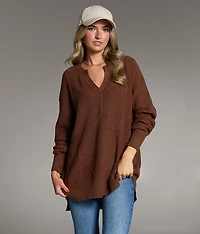 Prep Edit - Window Pane Ribbed Sweater
