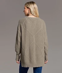 Prep Edit - Window Pane Ribbed Sweater