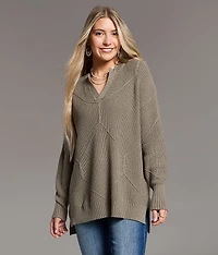 Prep Edit - Window Pane Ribbed Sweater