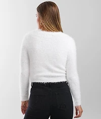 Eyelash Knit Cardigan Sweater